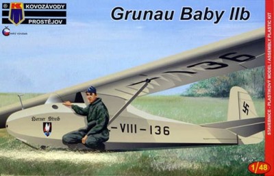 Kovozavody Prostejov 48013 Grunau Baby IIb (3x camo) 1/48