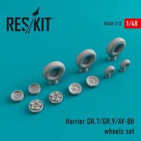 Reskit RS48-0212 Harrier GR.7/GR.9/AV-8B wheels (HAS/EDU/HELL) 1/48