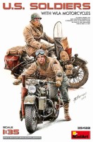 Miniart 35422 US Soldiers w/ WLA Motorcycles (2 fig.) 1/35