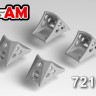 Advanced Modeling AMC 72108 Колодки под колеса шасси, набор №1, размер 575х340х310 мм 1/72