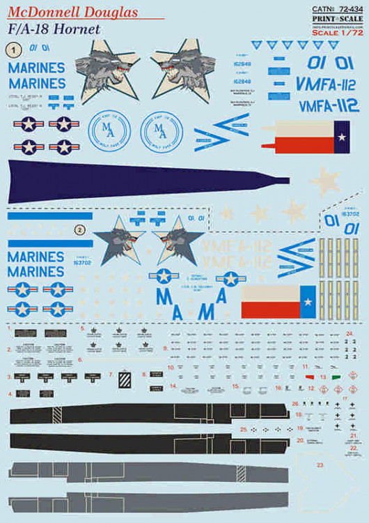 Print Scale 72-434 F-18 Hornet Part 4 1/72