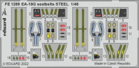 Eduard FE1289 EA-18G seatbelts STEEL (MENG) 1/48
