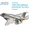 Quinta Studio QD48288 F-35A (Tamiya) 3D Декаль интерьера кабины 1/48