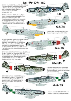 Aims AIMS32D026 Late War Messerschmitt Bf-109's Vol.2 1/32 Aims AIMS32D026 Late War Messerschmitt Bf-109's Vol.2 1/32