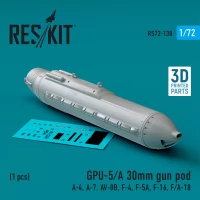 Reskit 72138 GPU-5/A 30mm gun pod 1/72
