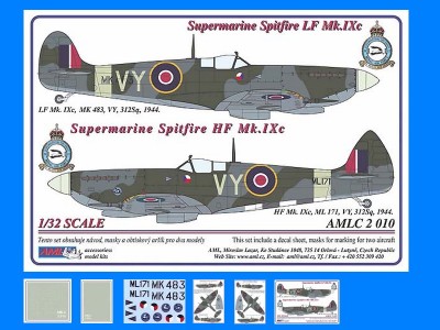 AML AMLC32010 Маски S.Spitfire Mk.IXC (VY) 1/32