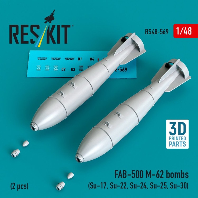 Reskit 48569 FAB-500-M-62 bombs (2 pcs.) 1/48