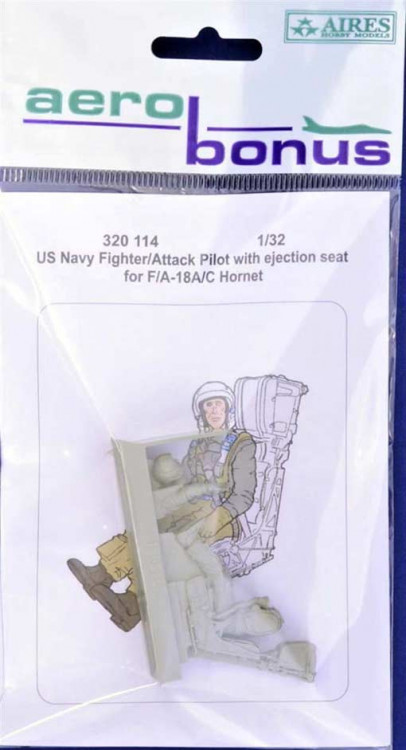 Aerobonus 320114 US Navy Pilot for F/A-18A/C w/ ej.seat (ACAD) 1/32