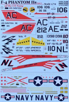 Print scale 72-265 F-4 Phantom IIs NAVY Part 1 (wet decals) 1/72