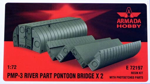 Armada Hobby E72197 PMP-3 River Part Pontoon Bridge x2 (resin+PE) 1/72