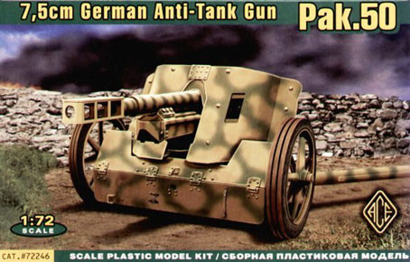 Ace Model 72246 Pak 50 German 7,5 cm Antitank Gun 1/72