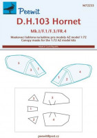 Peewit M72233 1/72 Canopy mask DH.103 Hornet (AZ)