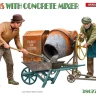Miniart 38077 Workers w/ Concrete Mixer (2 fig. & acces.) 1/35