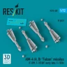 Reskit 72487 AIM-4 (A, B) 'Falcon' missiles (4 pcs.) 1/72