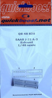 QuickBoost QB48828 SAAB J-21 A-3 exhaust (PIL.REPL.) 1/48