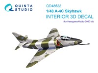 Quinta studio QD48522 A-4C (Hasegawa/Hobby2000) 3D Декаль интерьера кабины 1/48