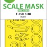 Art Scale 200-M48172 Lockheed-Martin F-35B Lightning II wheels and canopy frame paint mask (outside only) 1/48