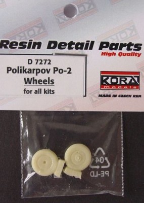 Kora Model D7272 Wheels for Polikarpov Po-2 1/72