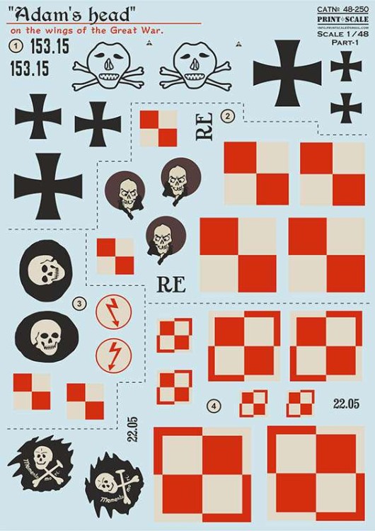 Print Scale 48250 Adam's head' on the wings of the Great War 1/48 Part 1 1/48