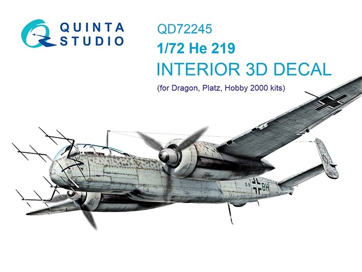 Quinta studio QD72245 He 219 (Dragon) 1/72