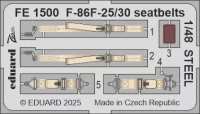 Eduard FE1500 F-86F-25/30 seatbelts STEEL (AIRF) 1/48