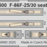 Eduard FE1500 F-86F-25/30 seatbelts STEEL (AIRF) 1/48
