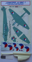 Kora Model DEC72191 Ju-86C-1 Czechoslovak service (ITAL) декали декали 1/72