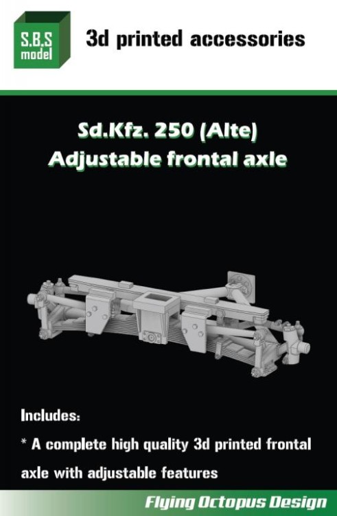 Sbs 3D039 Sd.Kfz.250 (Alte) Adjustable frontal axle 1/35