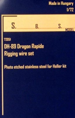 Sbs Model 72051 DH-89 Dragon Rapide Rigging wire set (HELL) 1/72