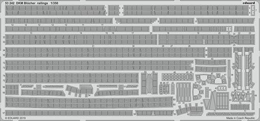 Eduard 53242 SET 1/350 DKM Bl?cher railings (TRUMP)