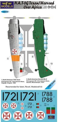 Lf Model C48197 Decals T-6G Texan/Harvard o.Africa (ITA/REV) 1/48
