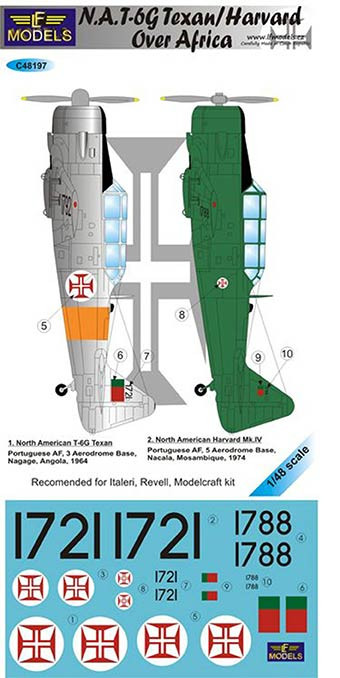Lf Model C48197 Decals T-6G Texan/Harvard o.Africa (ITA/REV) 1/48