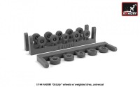 Armory ARAW14503 Airbus A400M Grizzly wheels with weighted tires/tyres 1/144