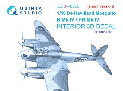 Quinta studio QDS-48355 DH Mosquito B Mk.IV/PR Mk.IV (Tamiya) (Small version) 1/48