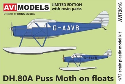 Aviprint Decals 72016 1/72 DH.80A Puss Moth on floats (2x camo)