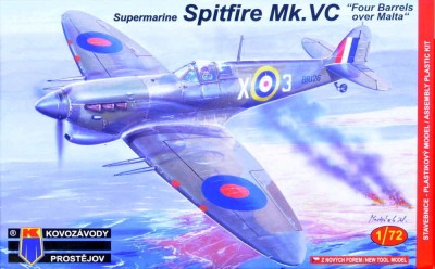Kovozavody Prostejov 72121 Spitfire Mk.Vc 'Four Barrels over Malta' 1/72