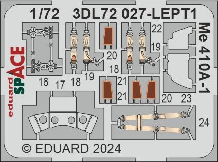 Eduard 3DL72027 Me 410A-1 SPACE (AIRF) 1/72