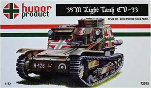 Hunor Product 72015 35M Light Tank (w. S-MODEL CV-33) 1/72