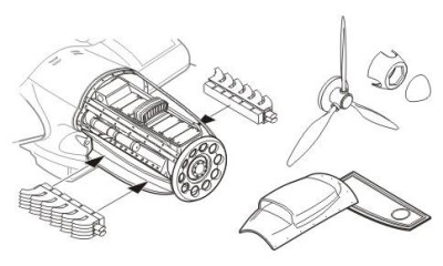 CMK 7104 He 111H - engine set for HAS 1/72