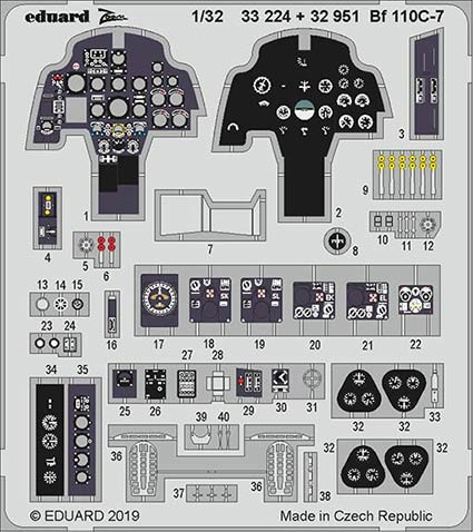 Eduard 33224 1/32 Bf 110C-7 (REV)