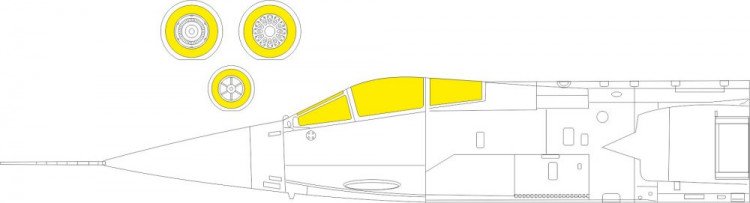 Eduard EX830 Mask F-104S TFace (KIN) 1/48