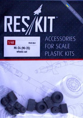 ResKit RS48-0041 Mi-24 (Mi-35) wheels set (REV,MONO) 1/48