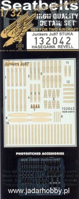 HGW 132042 Junkers Ju-87 Stuka. Seatbelts. 1/32