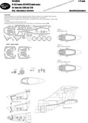 New Ware NWA-M0255 1/72 Mask RF-101C Voodoo ADVANCED (VALOM 72093)