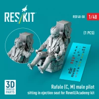 Reskit F48058 Rafale (C,M) male pilot sitting in ej.seat 1/48