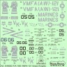 Model Maker Decals D48052 McDonnell-Douglas F/A-18D VMFA-121 Green Knights 1/48