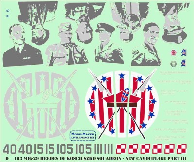 Model Maker Decals D48193 Mikoyan MiG-29 Heroes of Kosciuszko new paint scheme part III 1/48