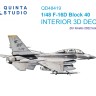 Quinta studio QD48419 F-16D block 40 (Kinetic 2022г. разработки) 1/48