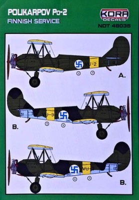 Kora Model NDT48035 Polikarpov Po-2 Finnish Service декали 1/48