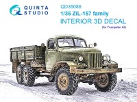 Quinta studio QD35086 семейство ЗиЛ-157 (Trumpeter) 3D Декаль интерьера кабины 1/35